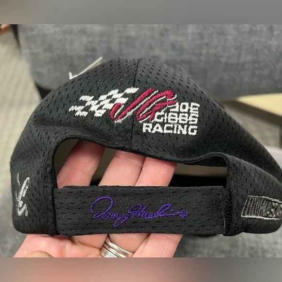 NEW W/TAGS NASCAR Denny Hamlin #11 FedEx Racing Black Cap Joe Gibbs - Picture 4 of 8